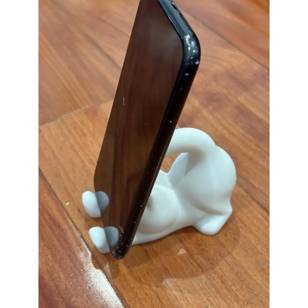 Cute Cat Phone Stand & Paint-Your-Own Figurine DIY Coloring Toy | Desk Accessory